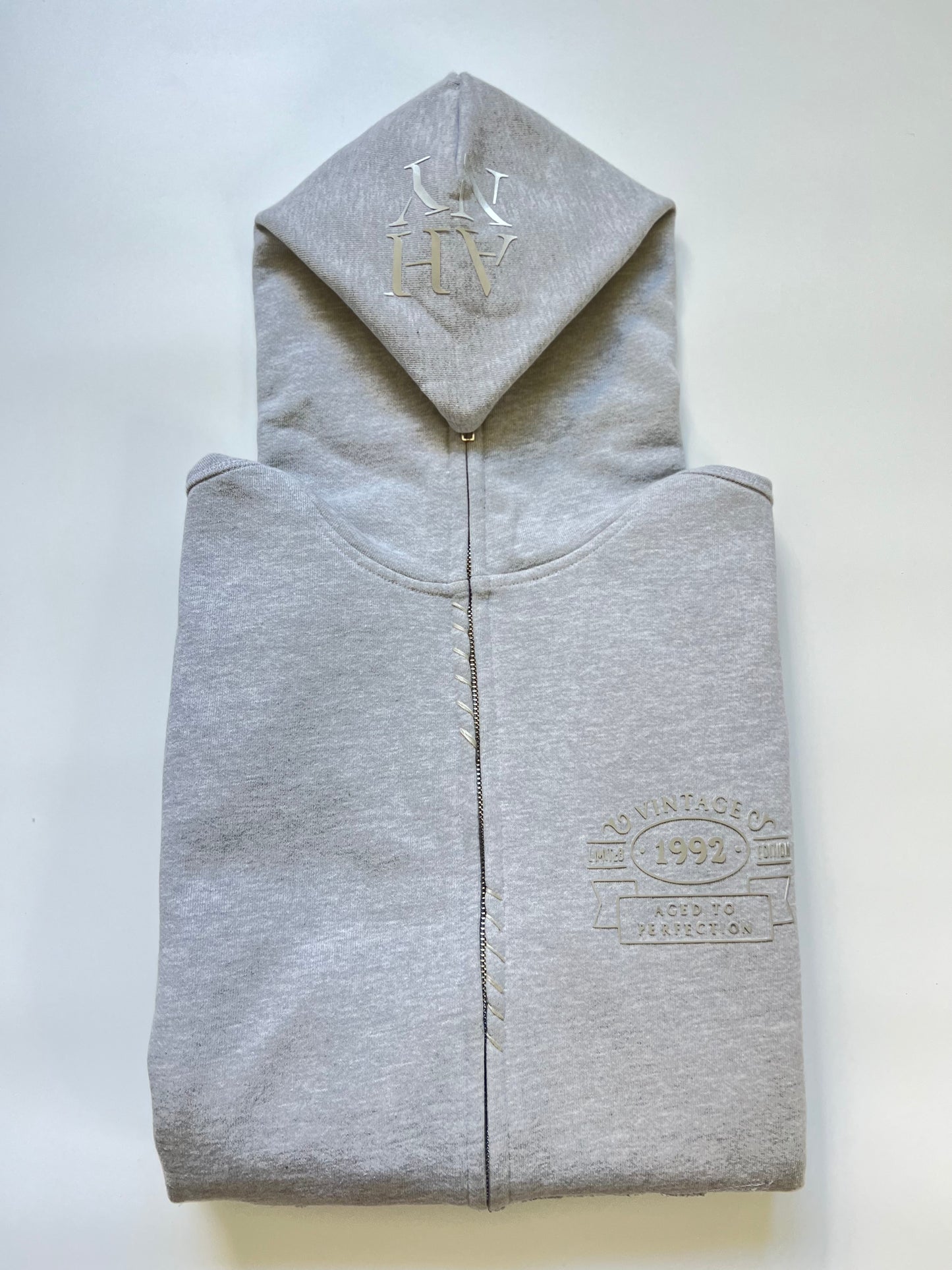 Custom Vintage Double Zip Hoodie